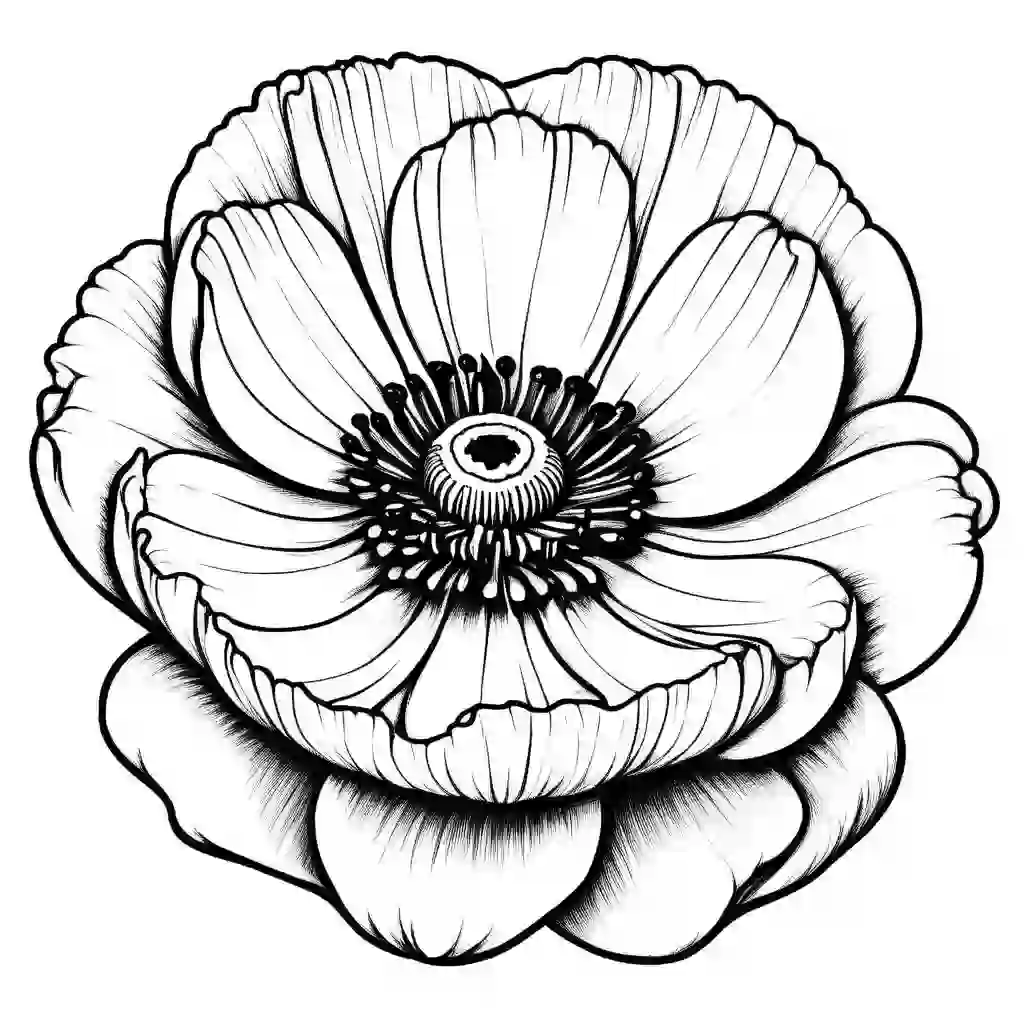 Anemone coloring pages